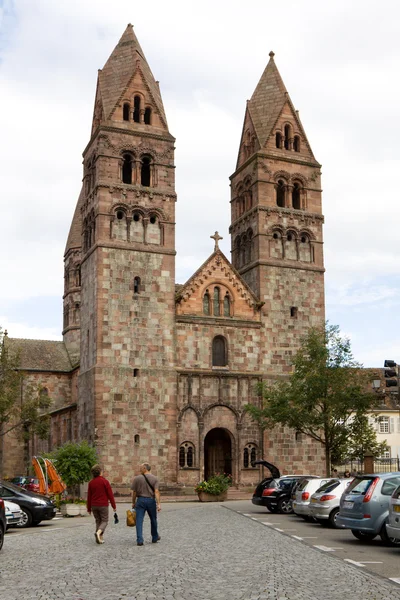 Die Kirche des Heiligen Glaubens in der Stadt Selestat in Frankreich — Stockfoto