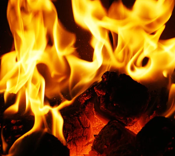 The fiery flames — Stock Photo, Image