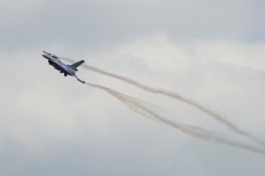 Hradec Kralove, Çek Cumhuriyeti - Eylül 5: Çek uluslararası hava Fest hava Fuarı'nda Havaalanı Hradec Kralove, Çek Cumhuriyeti için 5 Eylül 2015 tarihinde