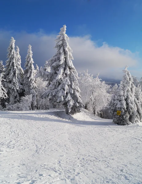 Śnieżny krajobraz górski — Zdjęcie stockowe