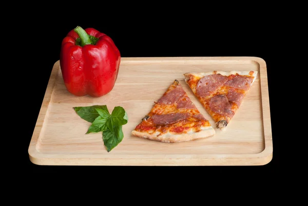 Snijd van pizza — Stockfoto