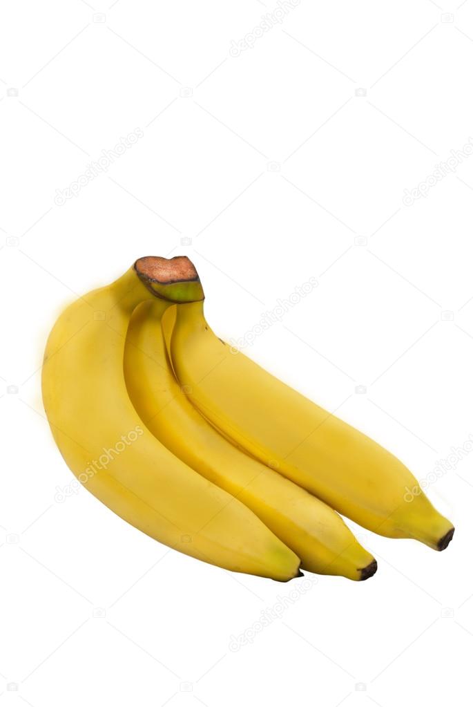 Banana with banana chips isolated 