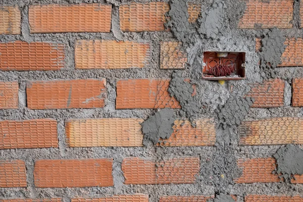 붉은 벽돌 벽 구조 배경 — 스톡 사진
