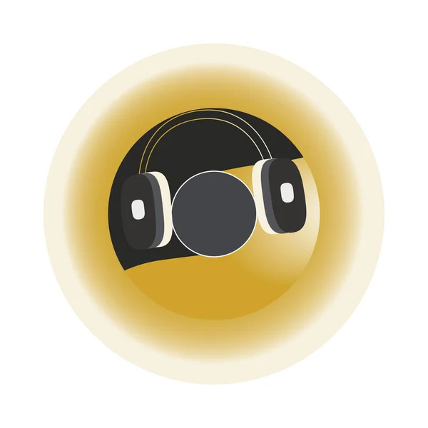 Browser Symbol Für Den Internetzugang Vektorflache Illustration Runder Goldener Hintergrund — Stockvektor