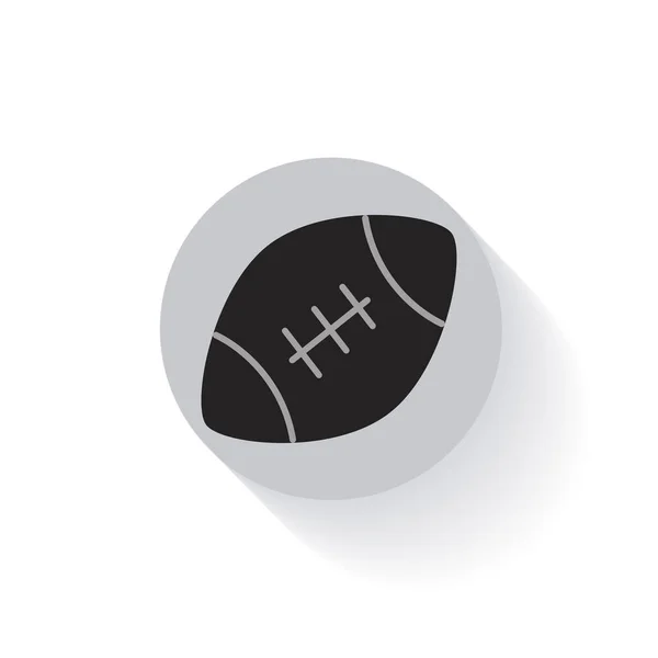 Balle Rugby Jeu Olympique Bouton Emblème Badge Sportif Illustration Vectorielle — Image vectorielle