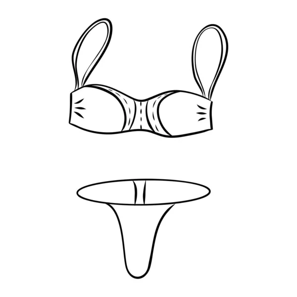 Doodle Set With Women's Underwear. Casual Underclothes For Girls Cartoon  Icons Collection. Royalty Free SVG, Cliparts, Vectors, and Stock  Illustration. Image 67656449.