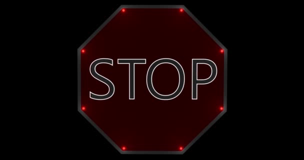 Stop Signs Esta Una Señal Tráfico Prohíbe Movimiento — Vídeos de Stock