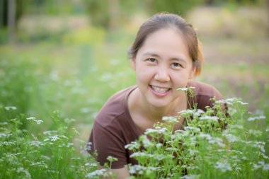 Asya Genç çiftçi sebze gruptaki