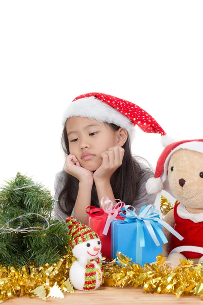 Šťastné asijské dítě na Vánoce — Stock fotografie