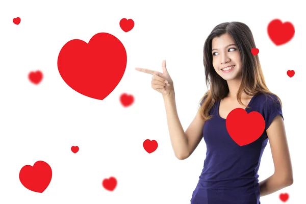 Asiatische Mädchen auf valentine Tag — Stockfoto