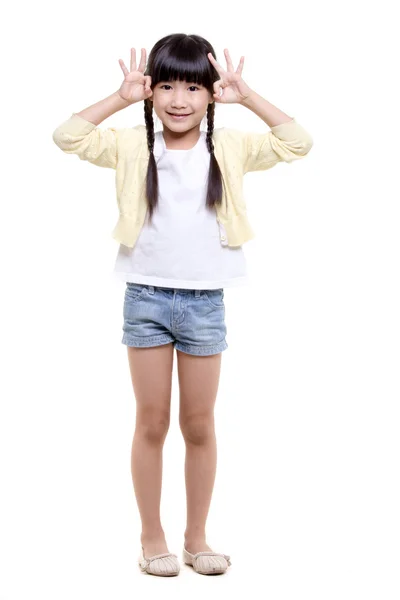 Retrato de criança asiática pequena feliz — Fotografia de Stock