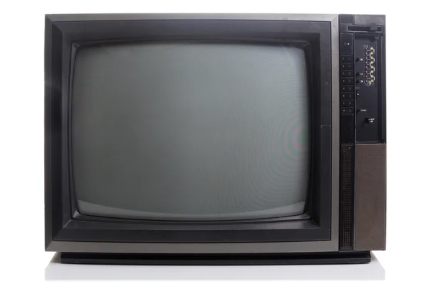 Televisão Vintage com sombra no branco — Fotografia de Stock