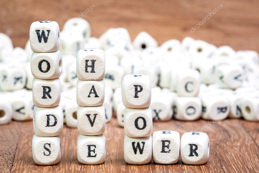 Stack of Words have power dice puzzle
