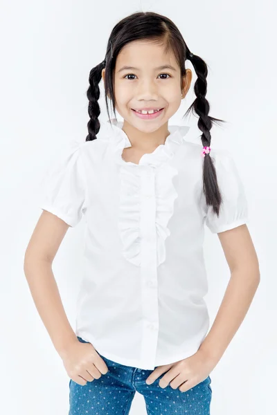 Retrato de asiático linda chica con sonrisa cara —  Fotos de Stock