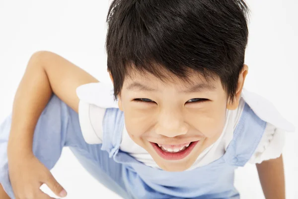 Feliz asiático lindo chico con sonrisa cara —  Fotos de Stock