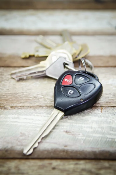 Car Keys on wood background — Stock Photo, Image
