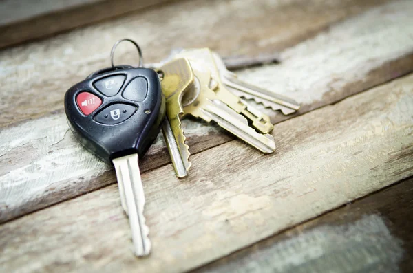 Car Keys on wood background — Stock Photo, Image