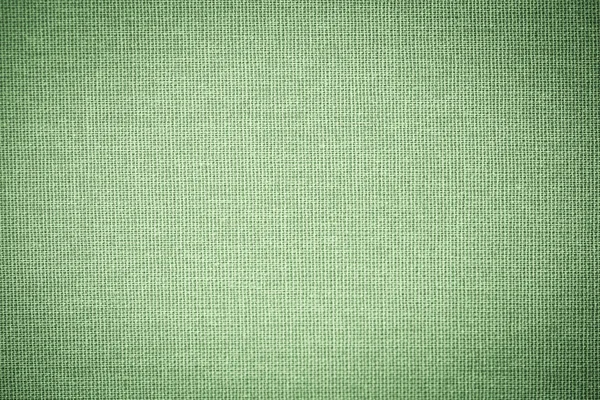 Green sackcloth textured background — Stock Photo, Image