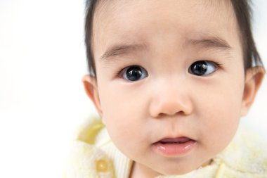 Gülümseyen Asyalı şirin bebeğin portresi