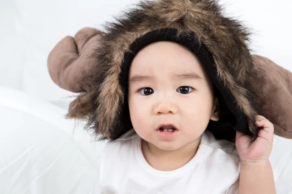 Portret uśmiechniętego azjatyckiego cute baby — Zdjęcie stockowe