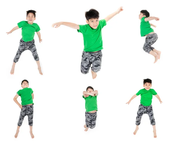 Group of Asian cute child is jumping — Stock Photo, Image