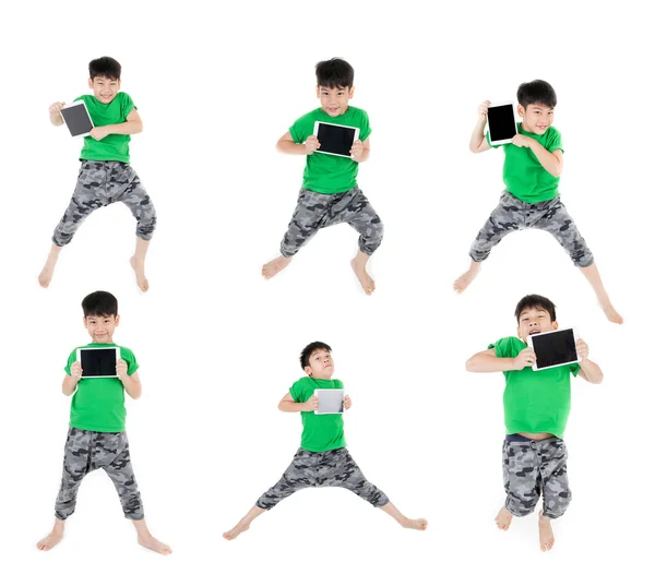 Group of Asian cute child is jumping — Stock Photo, Image