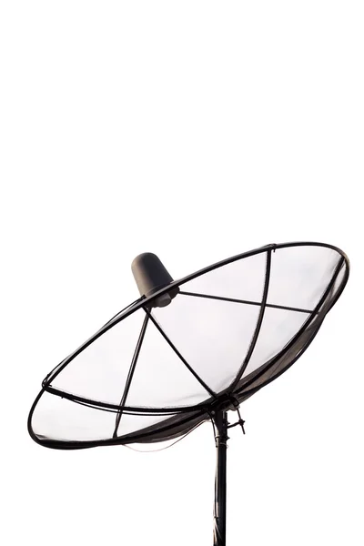 Satelliet antenne op witte achtergrond — Stockfoto