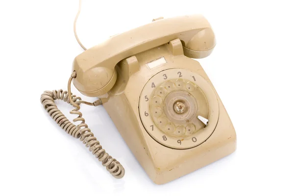Старый и грязный винтажный телефон — стоковое фото