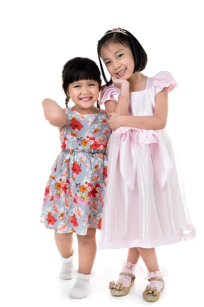 Portrait of Asian little girl on white background — Stock Photo, Image