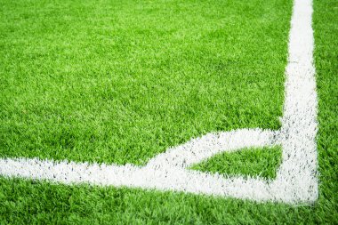 green soccer field with conner clipart