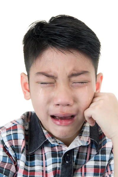 Asian cute boy sad and crying — Stock Photo, Image