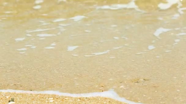 Vagues de mer sur sable Plage Fond de vacances HD — Video