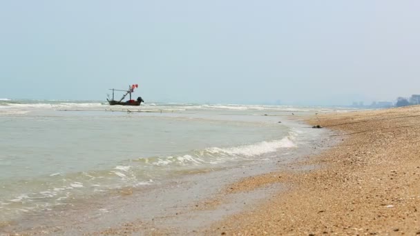 海浪在沙滩假期背景高清 — 图库视频影像