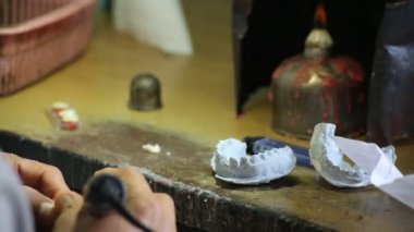 Laboratuvar için mount, takma diş diş veren şekle
