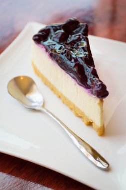 bir plaka üzerinde Cheesecake