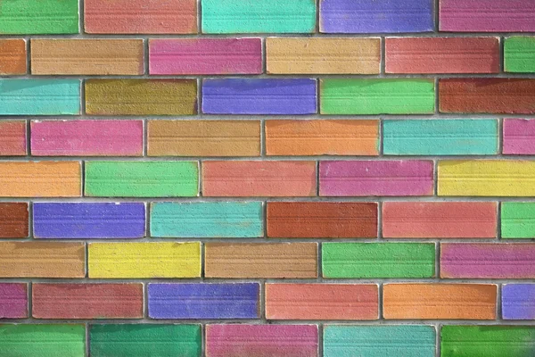Fundo da textura da parede de tijolo colorido — Fotografia de Stock