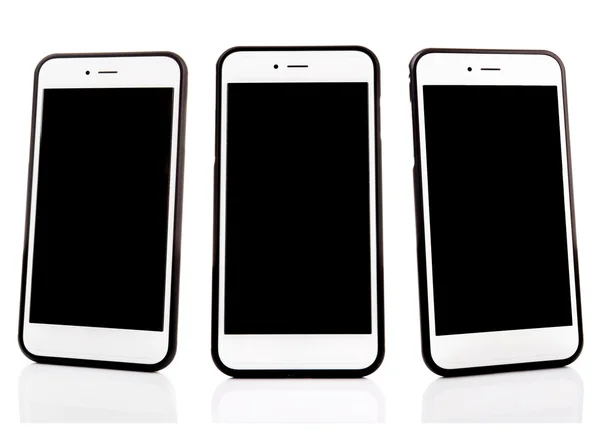Skupina z moderní dotykové obrazovky smartphony — Stock fotografie