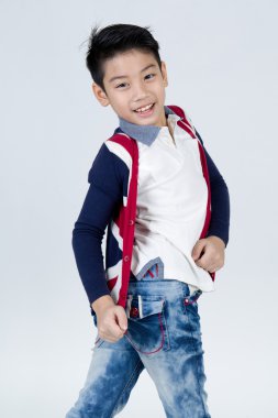 Little asian boy with smile face