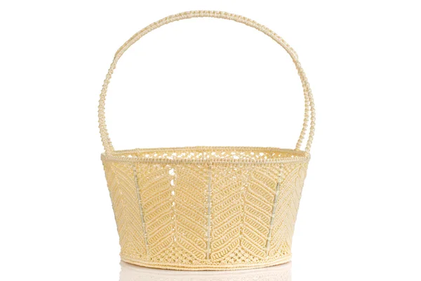 Hand craft plastic basket with shadow — Stock Photo, Image