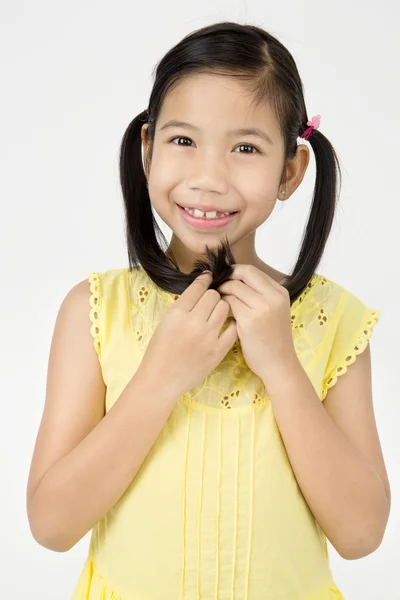 Portrait de petite fille asiatique avec des sourires visage — Photo