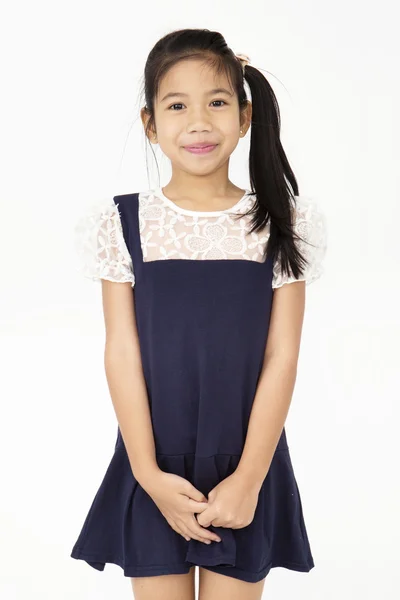 Ritratto di Piccola ragazza asiatica con volto sorridente — Foto Stock