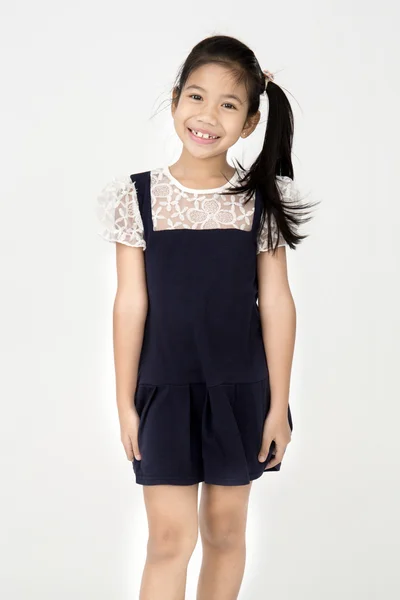 Ritratto di Piccola ragazza asiatica con volto sorridente — Foto Stock