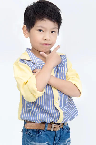 Portrait of asian happy boy looking at camera — Stock Photo, Image