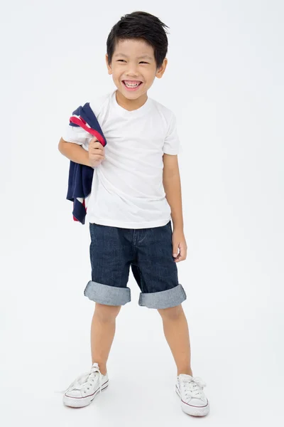 Portrait of asian happy boy Excited face and looking at camera — Stock Photo, Image