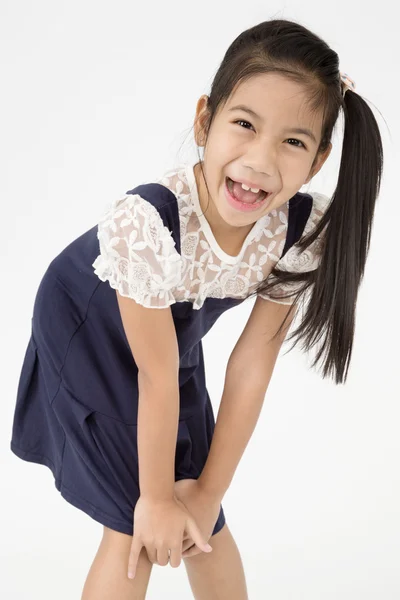 Ritratto di ragazza carina asiatica con volto sorridente — Foto Stock