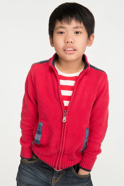 Portrait of asian happy boy looking at camera — Stock Photo, Image