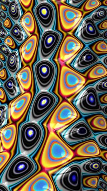 Sanatsal ve yaratıcı dijital olarak tasarlanmış soyut 3D fraktal arkaplan