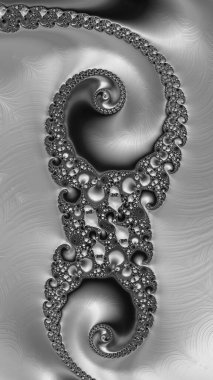 Süslemeli siyah ve beyaz 3B arkaplan