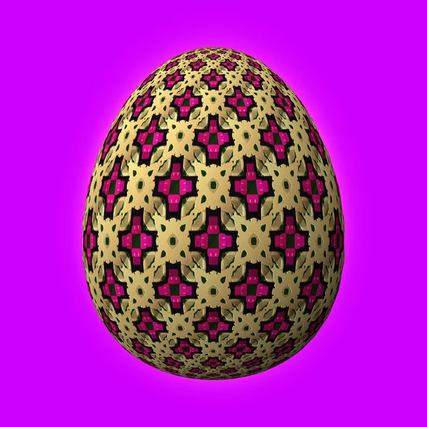 Feliz Pascua Huevo Pascua Ingeniosamente Diseñado Colorido Ilustración Sobre Fondo — Foto de Stock