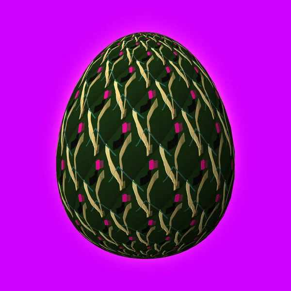 Feliz Pascua Huevo Pascua Ingeniosamente Diseñado Colorido Ilustración Sobre Fondo —  Fotos de Stock